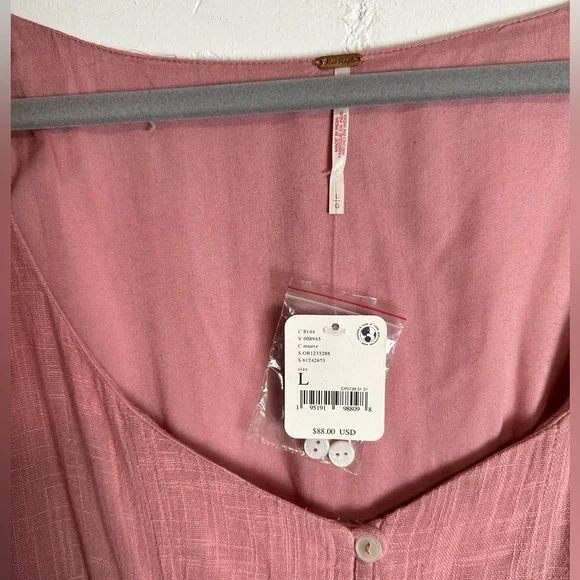 NEW Free People Dress | In the Mood for Frills Pink Mini Dress Size Large - Picture 4 of 7